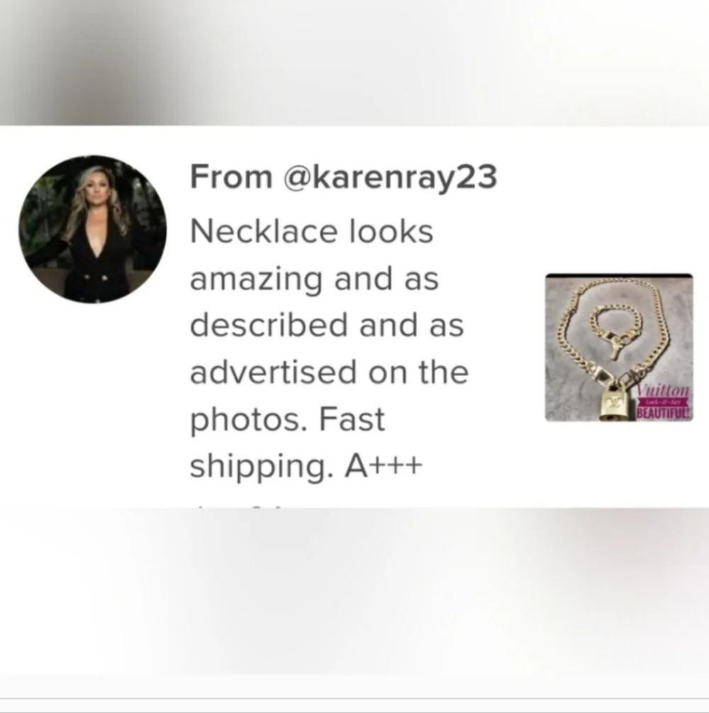 LOUIS VUITTON Authentic Lock Key Set Polished Chain Necklace Bracelet - Picture 9 of 12